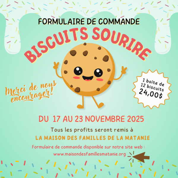 Les Biscuits Sourire sont de retour!